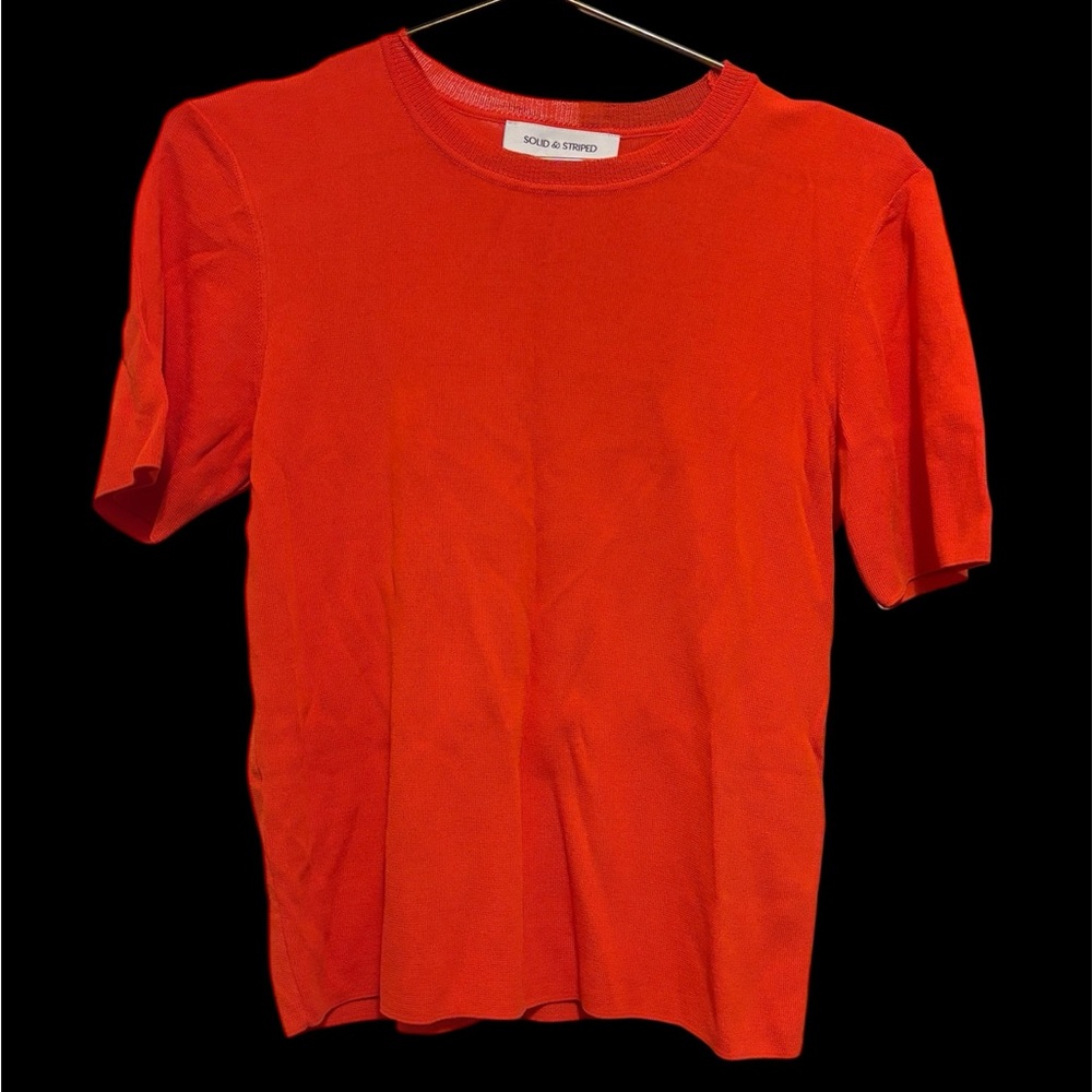 Solid & Striped Orange T Shirt large